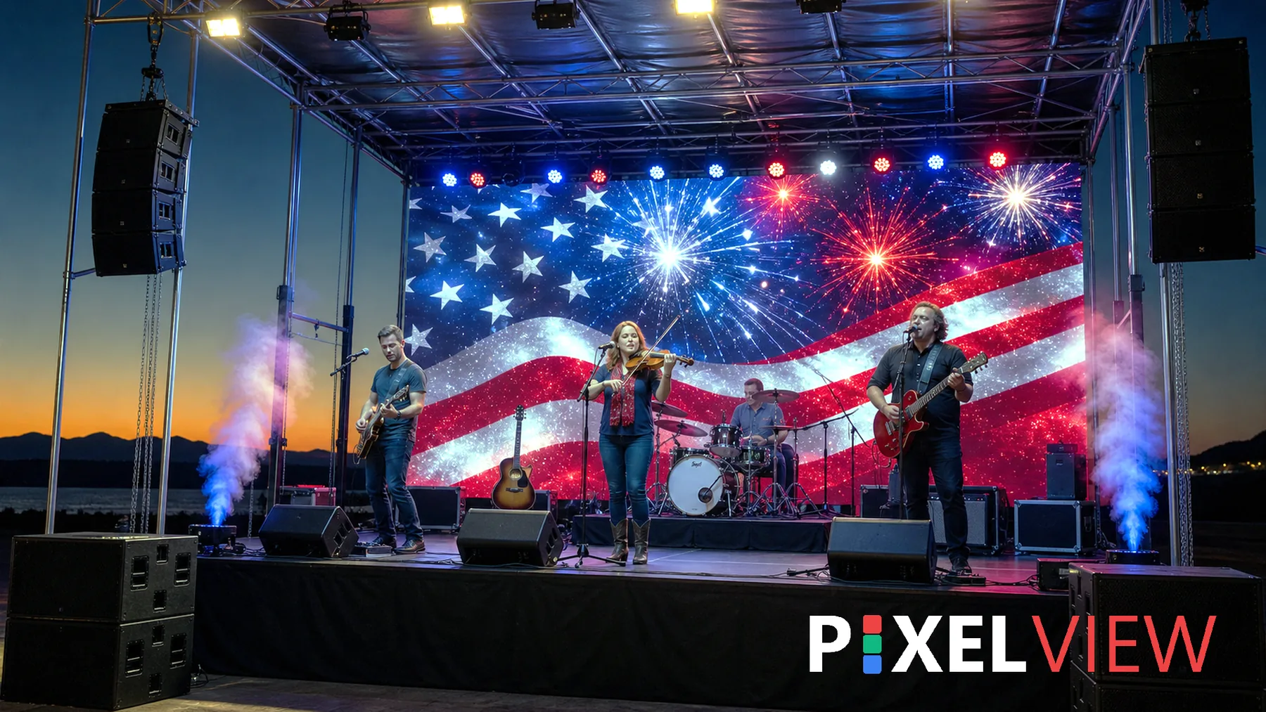 Large outdoor stage LED wall at a live event